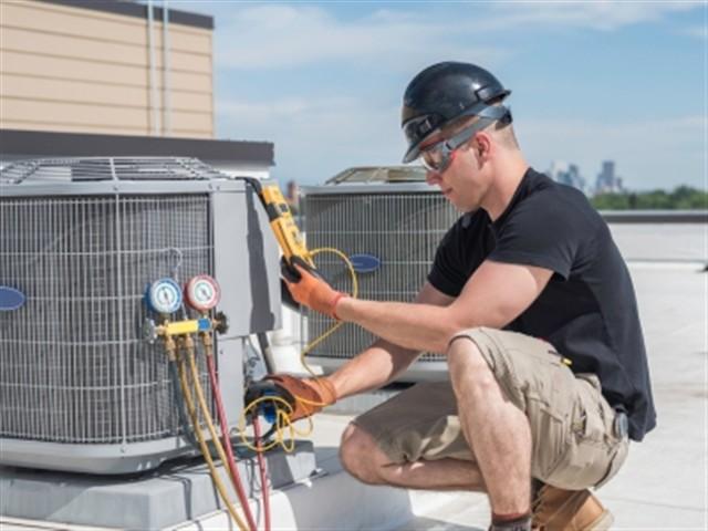 Emergency HVAC repair technician