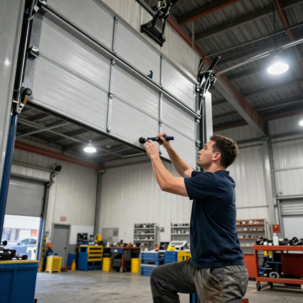 Commercial garage door repair service