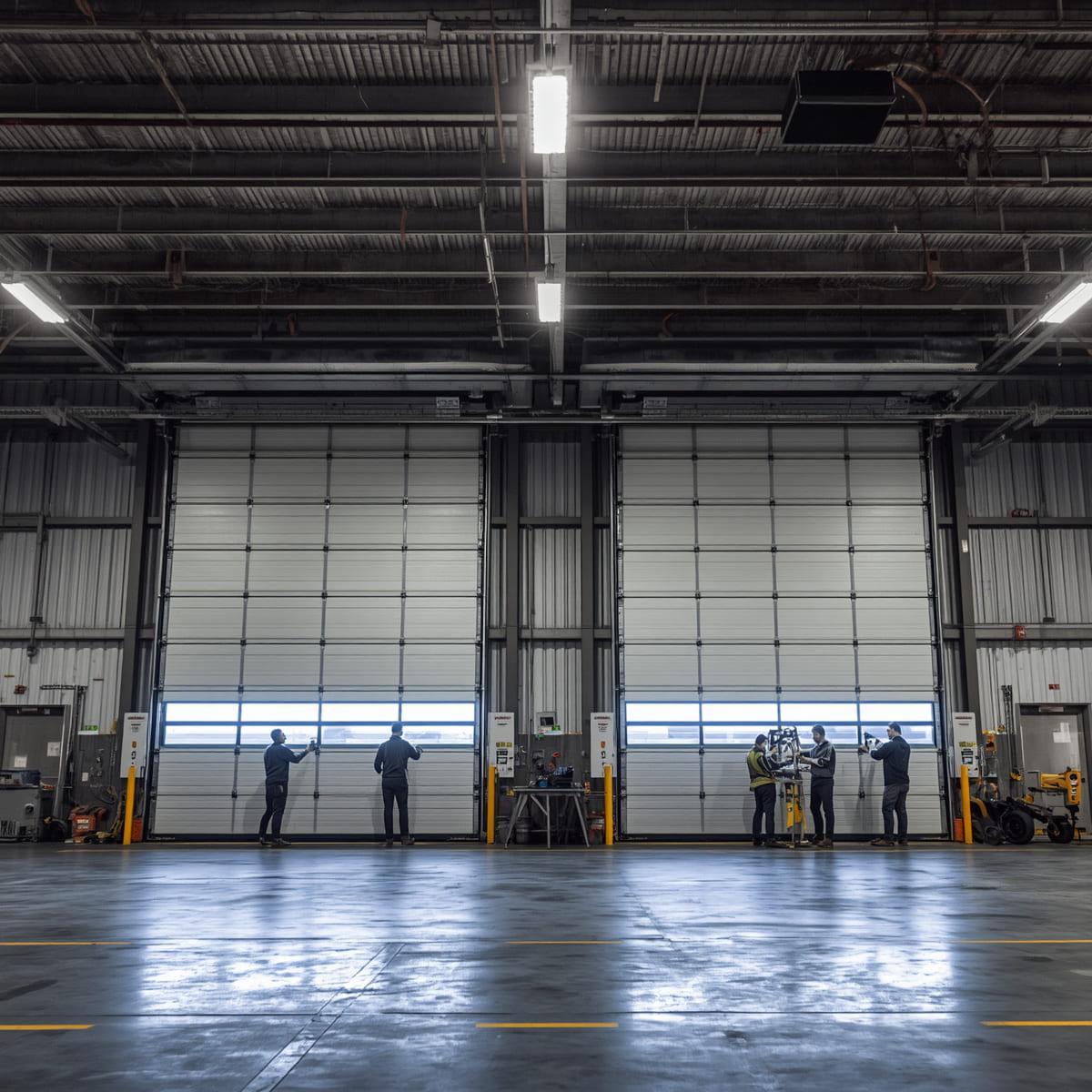 Large commercial overhead door maintenance